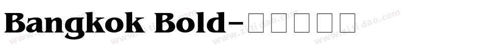 Bangkok Bold字体转换